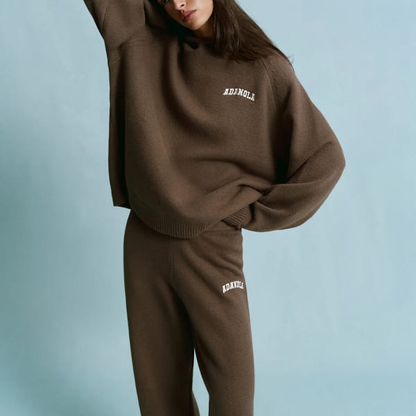 Adanola oversized Knit Hoodie - Dark Cocoa